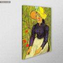 Canvas print Girl in a straw hat, Vincent van Gogh