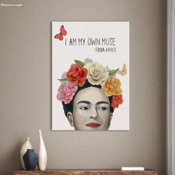 Πίνακας σε καμβά I am my own muse, Frida
