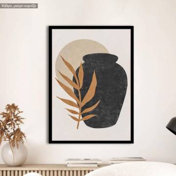 Sun, amphora and olive branch , poster