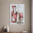 Canvas print A bottle and glass