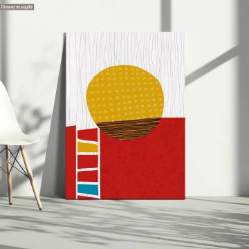 Canvas print Abstract rising sun