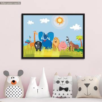 Savana animals, poster