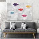 Canvas print Lips and colours
