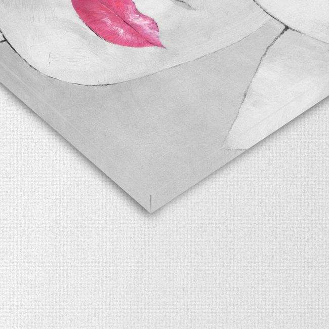 Canvas print Lips and colours