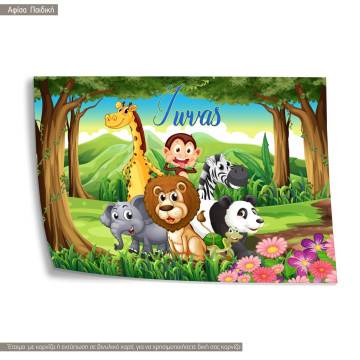 Animal friends with name , poster 2