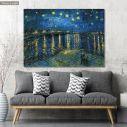 Canvas print Starry night over the Rhône, Vincent van Gogh