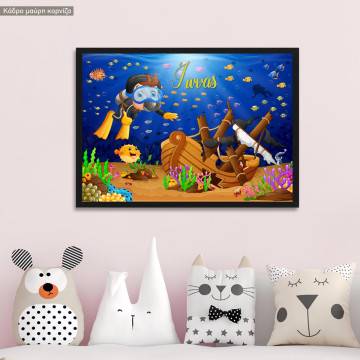 Travel to the deep sea , poster