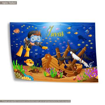 Travel to the deep sea , poster 2