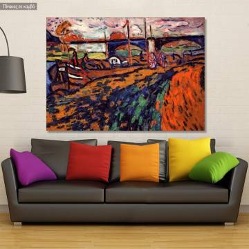 Canvas print The bridge at Chatou reart (original Vlaminck M)