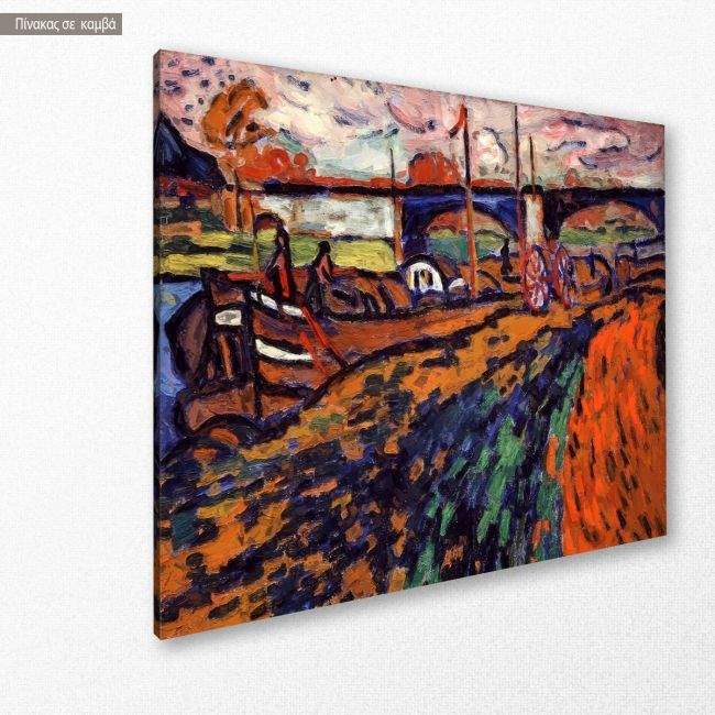 Canvas print The bridge at Chatou reart (original Vlaminck M)