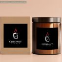 Sticker labels for candles personalized logo, rectangle