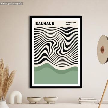 Αφίσα Έκθεσης Bauhaus, Ausstellung 1923, κάδρο, μαύρη κορνίζα