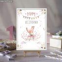Canvas print birthday party, Birdie watercolor