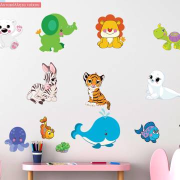 Kids wall stickers Animals Animals of land and sea 2
