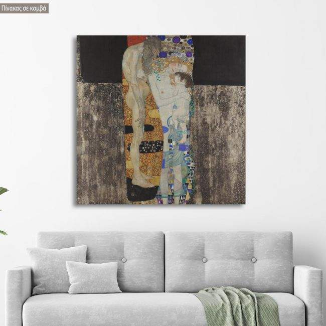 Canvas print The three ages of woman, Klimt Gustav