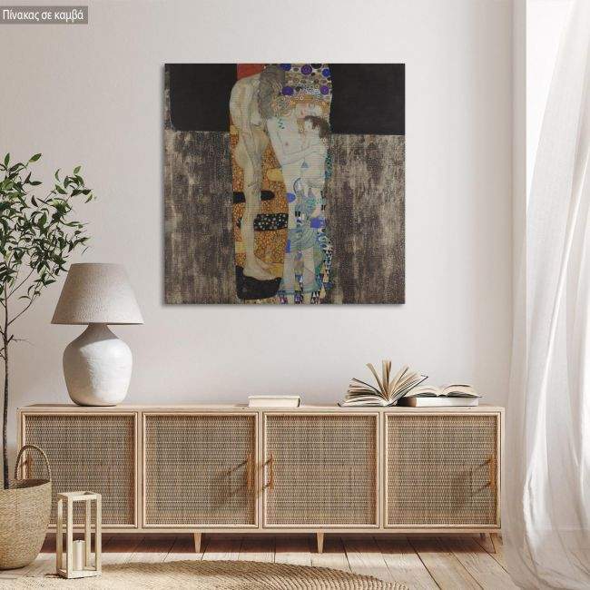 Canvas print The three ages of woman, Klimt Gustav