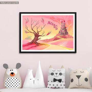 Fairie's castle with name, poster