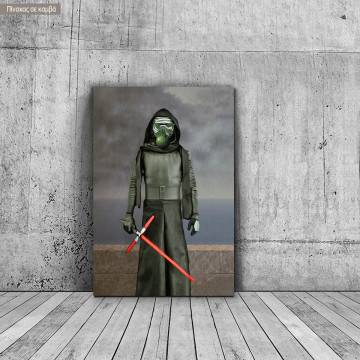 Canvas print Grandson of a man reart, (original Rene Magritte)