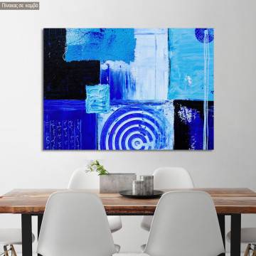 Canvas print Shape me blue