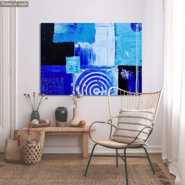 Canvas print Shape me blue