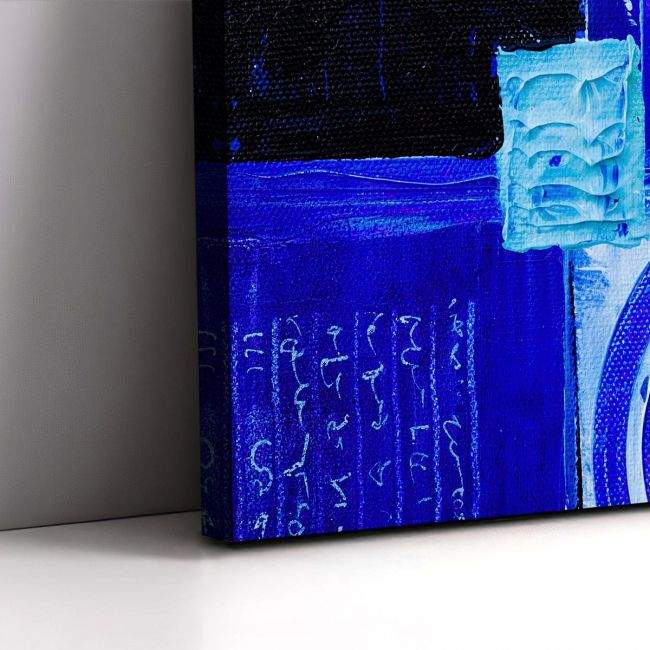 Πίνακας σε καμβά γεωμετρικά σχήματα, Shape me blue