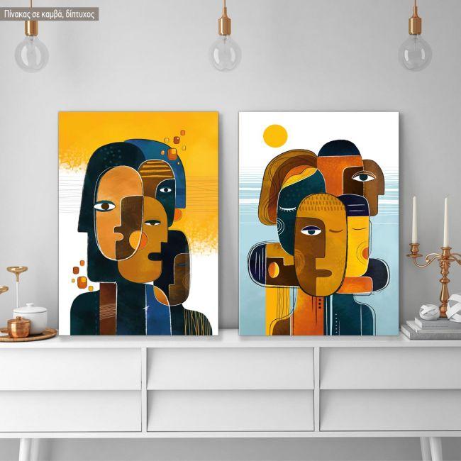 Canvas print Male point of view, two panels