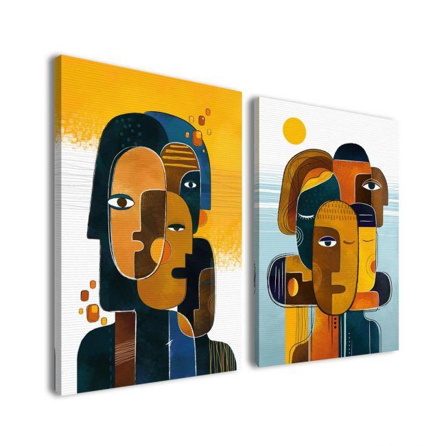 Canvas print Male point of view, two panels