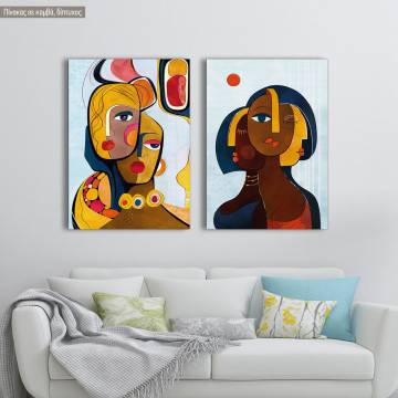 Canvas print Female point of view, two panels