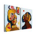 Canvas print Female point of view, two panels