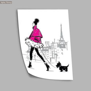 Fashion in Paris II, κάδρο, μαύρη κορνίζα 2