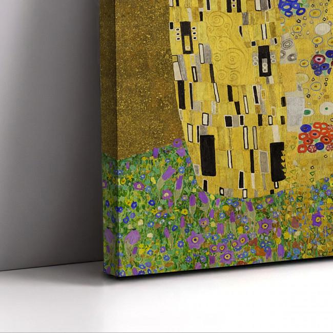 Canvas print The kiss (portrait), Klimt Gustav