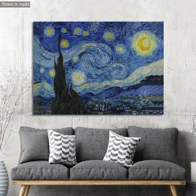 Canvas print Starry night, Vincent van Gogh
