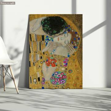 Canvas print The kiss, close up, Klimt Gustav