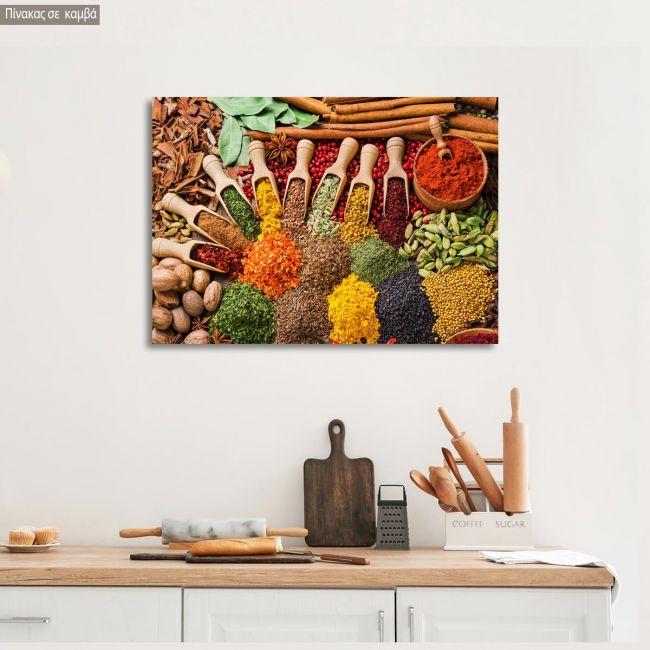 Canvas print Spices and herbs