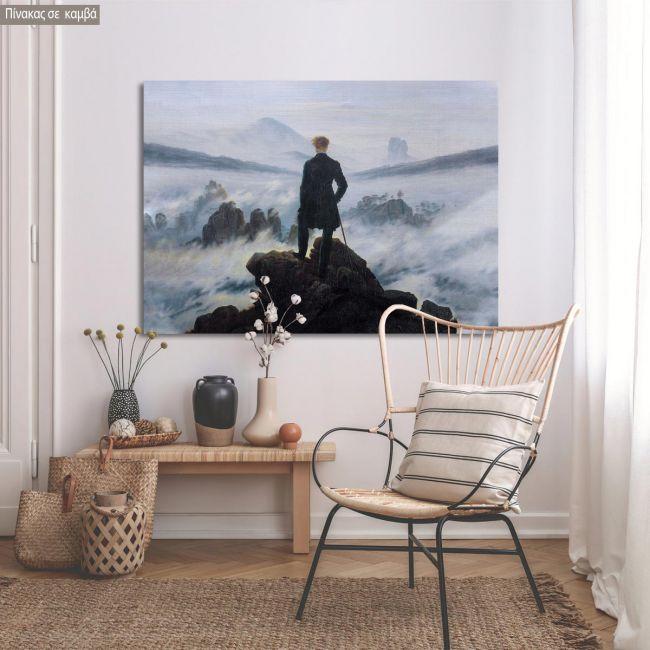 Canvas print Wanderer above the sea of fog (detail), Caspar D. F.