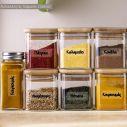 Transparent Sticker labels Herbs