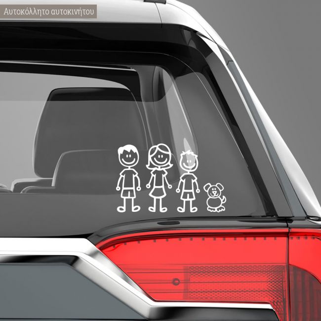 Car sticker Family and pets