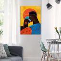 Canvas print Couple at sunset