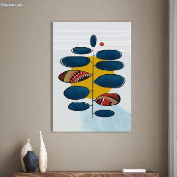 Canvas print Abstract blue tree
