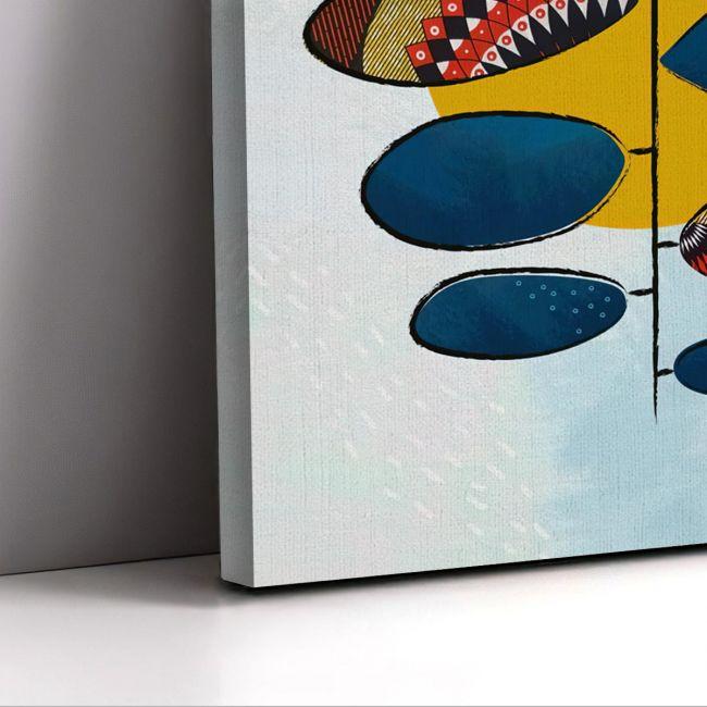 Canvas print Abstract blue tree