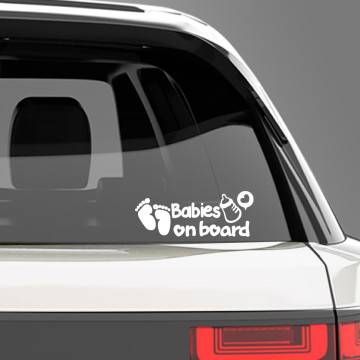 Baby car sticker Babies on Board