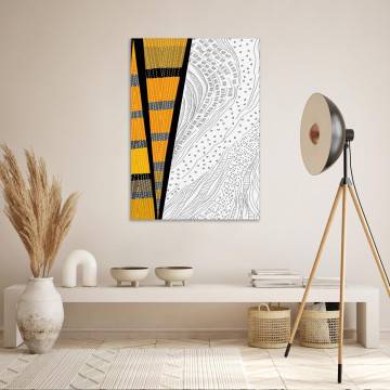 Πίνακας σε καμβά Abstract geometric summer Καμβάς τελαρωμένος Όψη 1 2