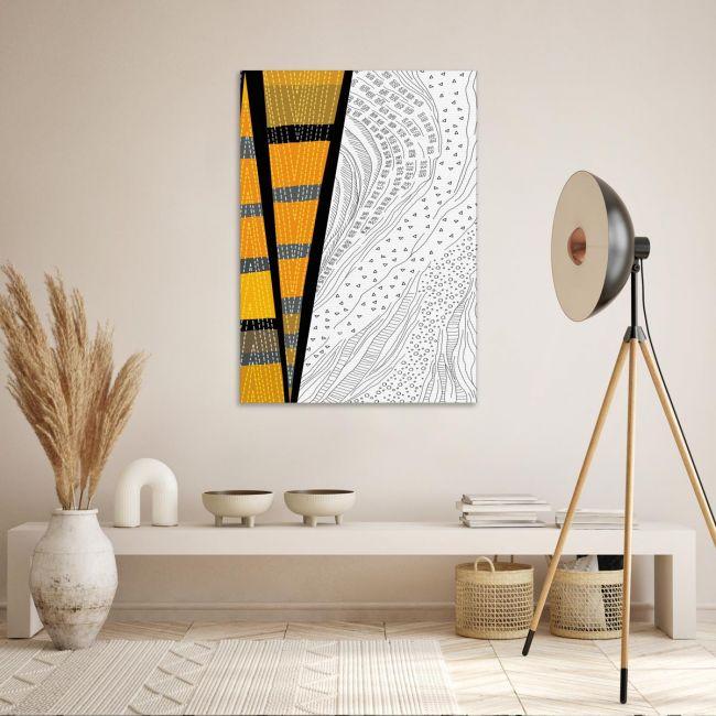 Πίνακας σε καμβά Abstract geometric summer, κοντινό