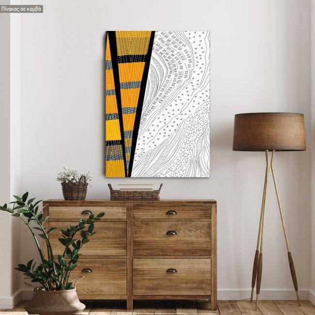 Πίνακας σε καμβά Abstract geometric summer, λεπτομέρεια