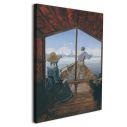 Canvas print Barge trip on the Elbe, Caspar D. F.