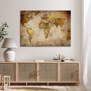 Canvas print World map vintage Framed canvas View 1 2