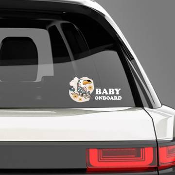 Baby car sticker Cute bird on board 2