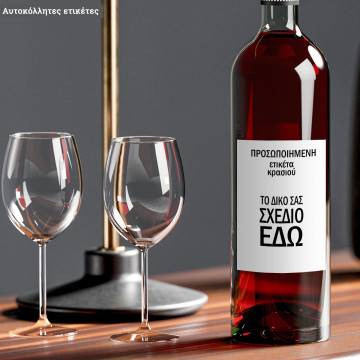 Αυτοκόλλητο φιαλών κρασιού βάπτισης, γάμου προσωποποιημένες