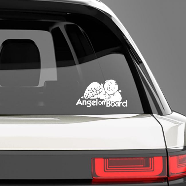 AGOG Vinyl Baby on Board Car Sticker  Background Baby Journey Windows  Sticker - 15 x 15 cm