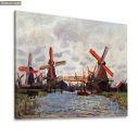 Πίνακας ζωγραφικής Windmill and Boats near Zaandam, Monet C, λεπτομέρεια